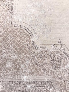 Floral pattern Modern Classics Rug handcrafted - Aubusson Vintage Dusty Rose