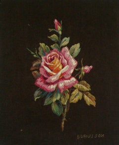 Aubusson - Vintage Silk & Wool Floral Tapestry - Signed - France - 20th Century