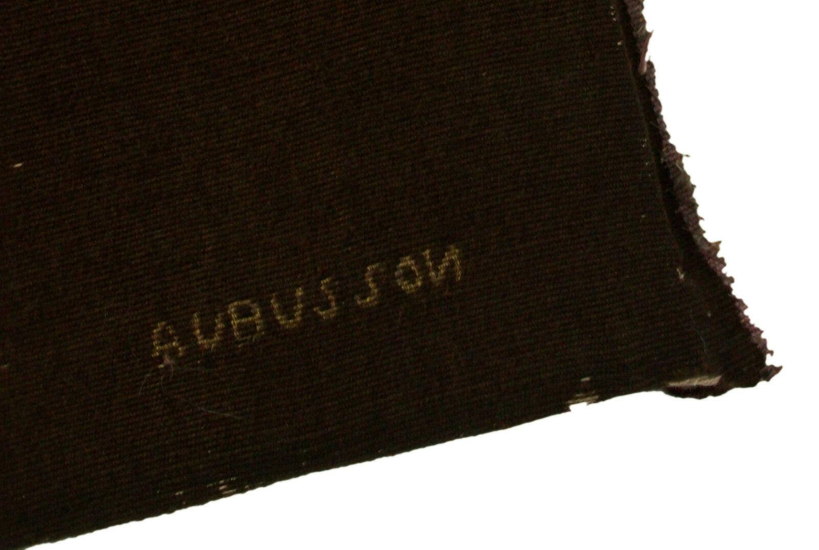 Aubusson – Vintage-Wandteppich aus Seide und Wolle mit Blumenmuster – signiert – Frankreich – 20. Jahrhundert (Handgewebt) im Angebot
