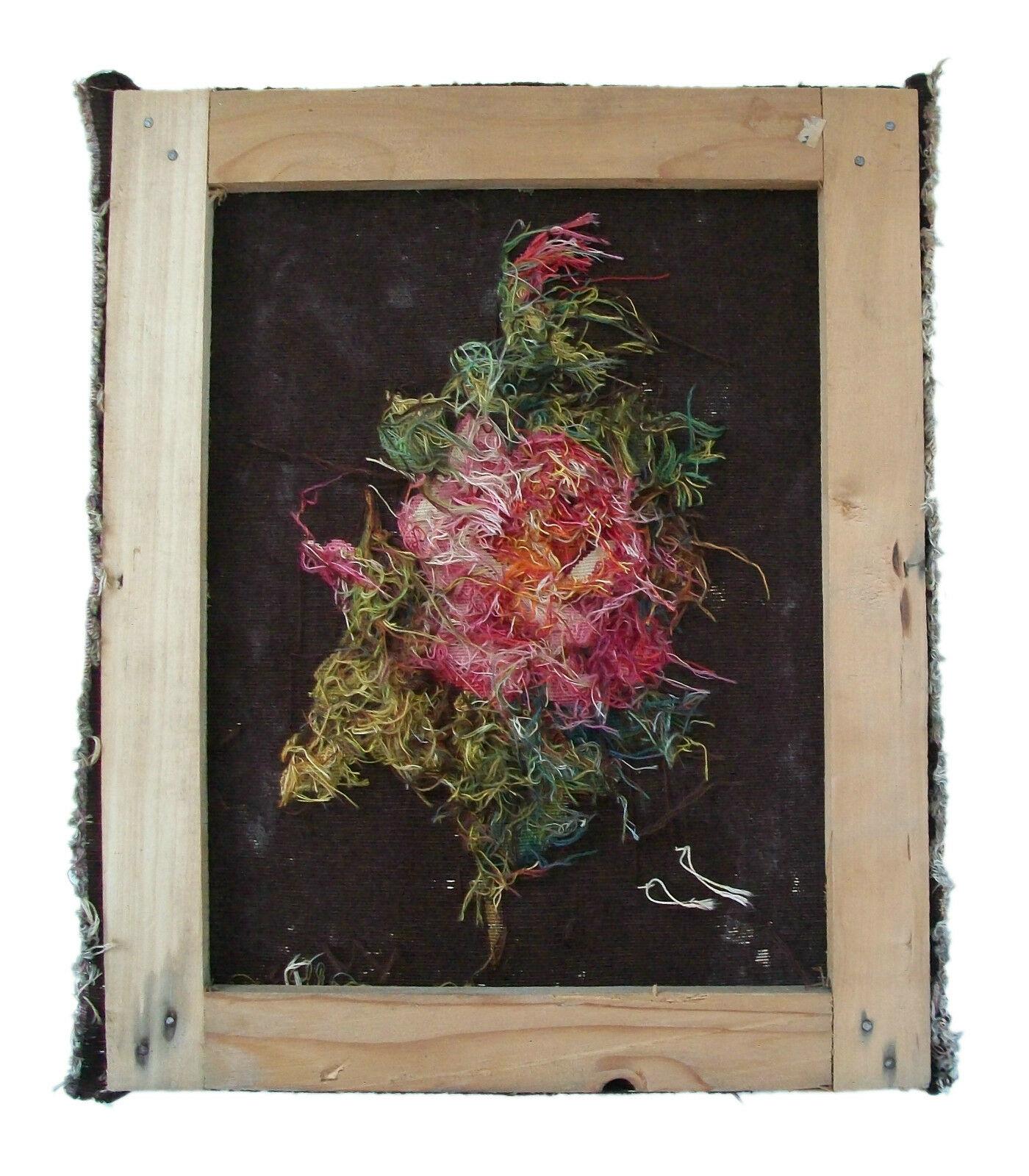 Aubusson - Vintage Silk & Wool Floral Tapestry - Signed - France - 20th Century For Sale 1