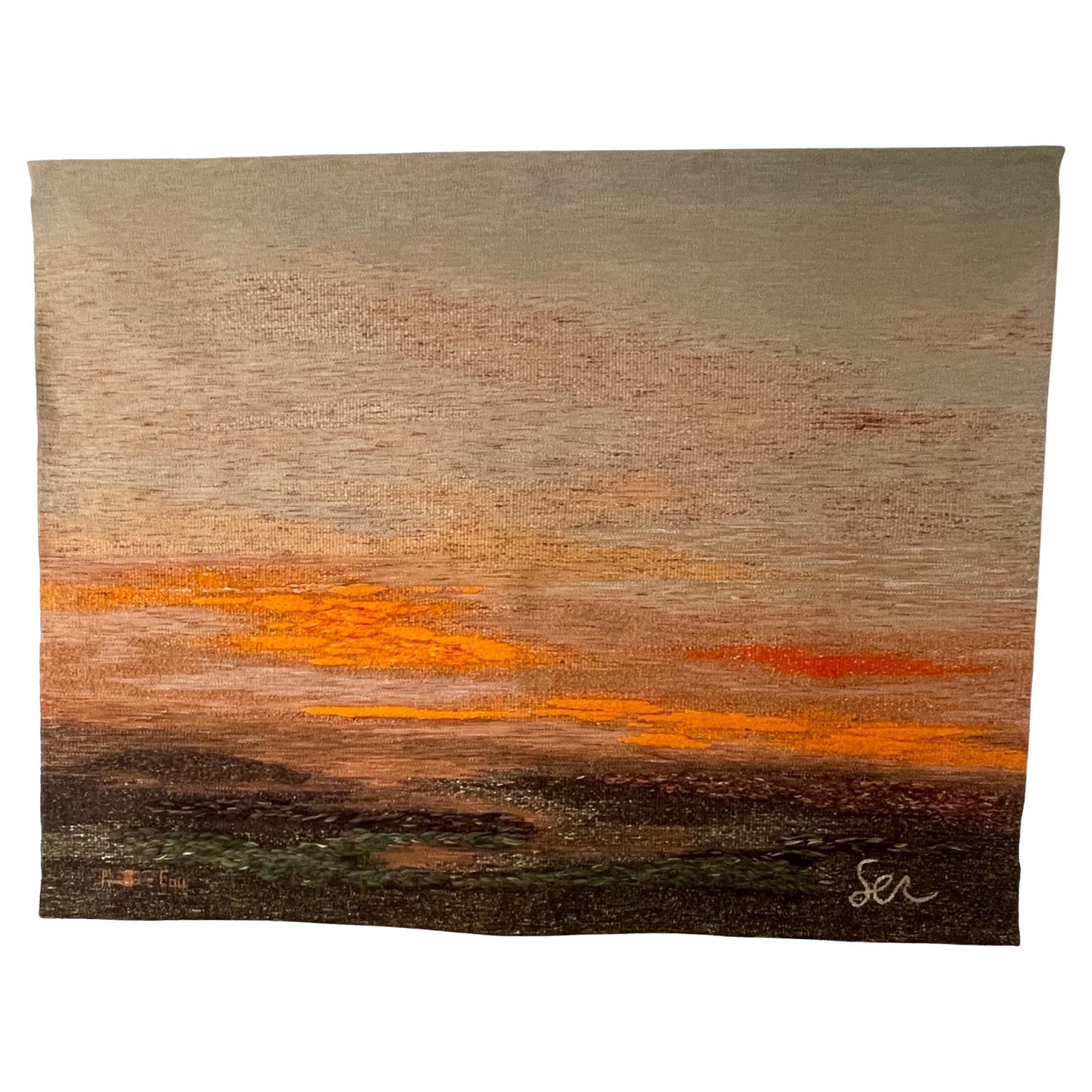 Aubusson Wandteppich, Hedva Ser, Signiert, Frankreich, 1980 im Angebot