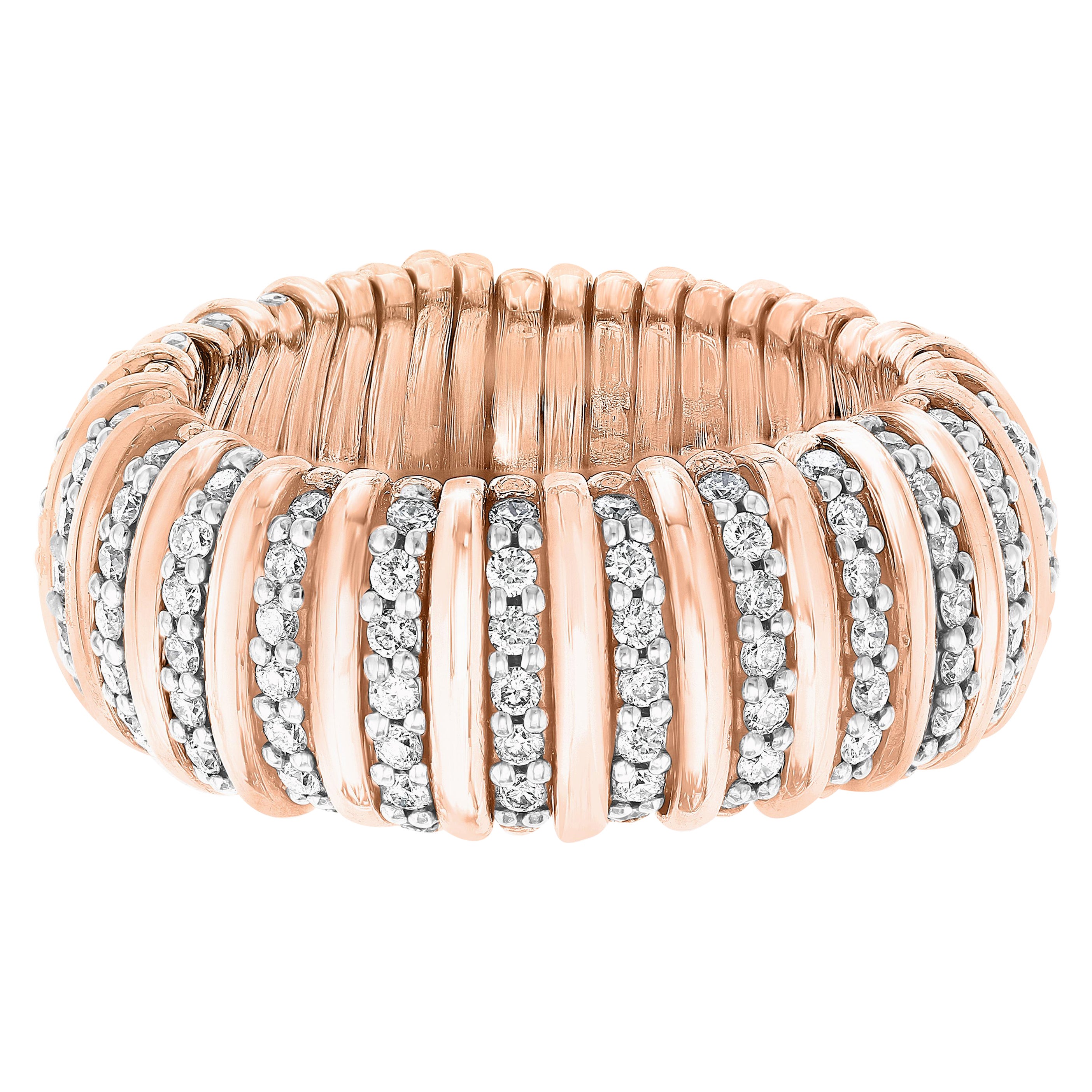 Subasta - Anillo elástico flexible italiano de 18 quilates