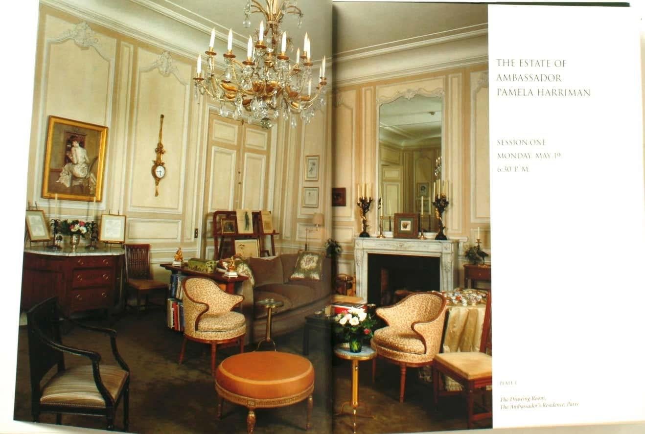 Paper Auction Catalogue from the Estate of Ambassador Pamela Harriman 1st Ed Softcover For Sale