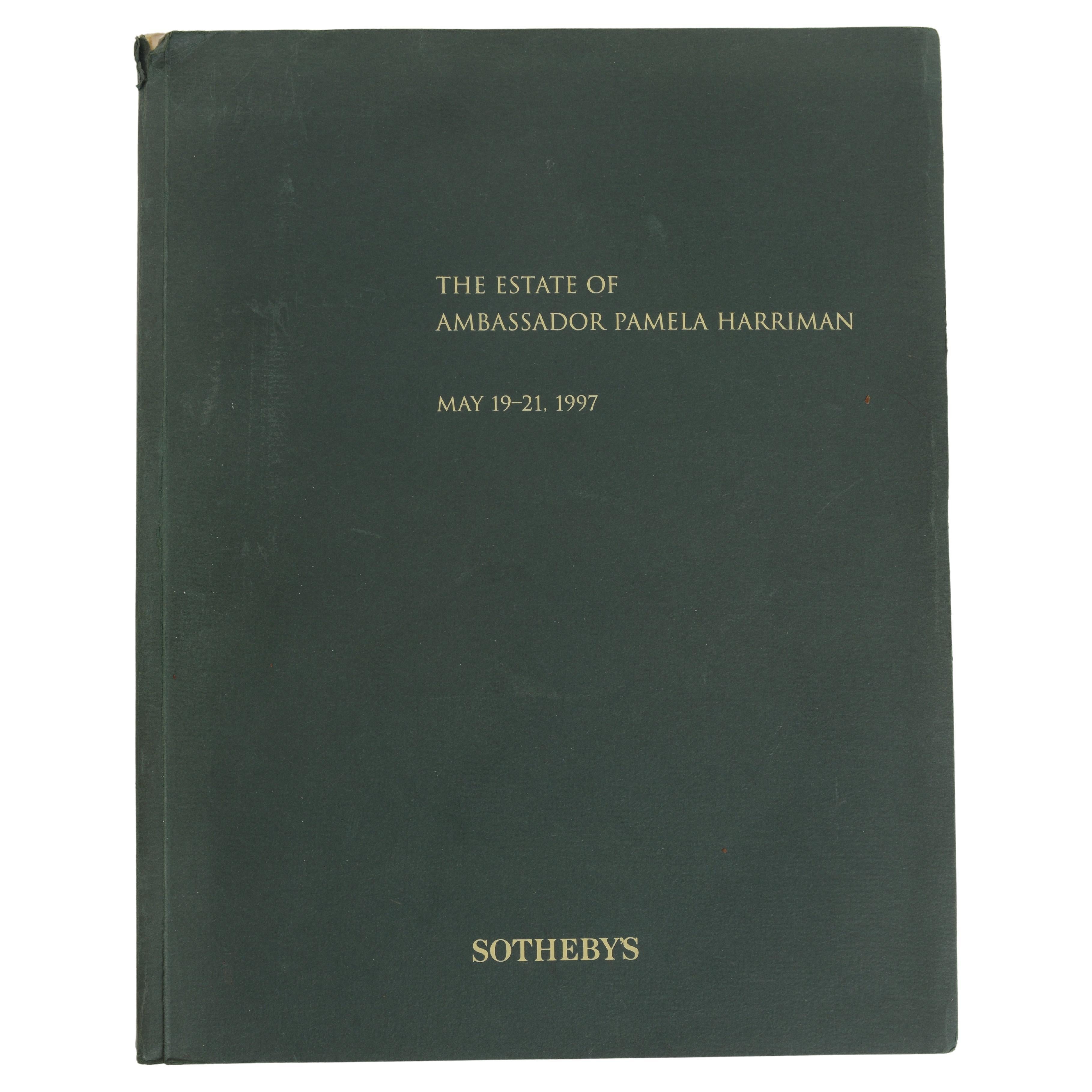 Catalogue des ventes aux enchères de la succession de l'ambassadeur Pamela Harriman, 1ère édition avec couverture rigide