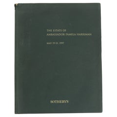 Catalogue des ventes aux enchères de la succession de l'ambassadeur Pamela Harriman, 1ère édition avec couverture rigide