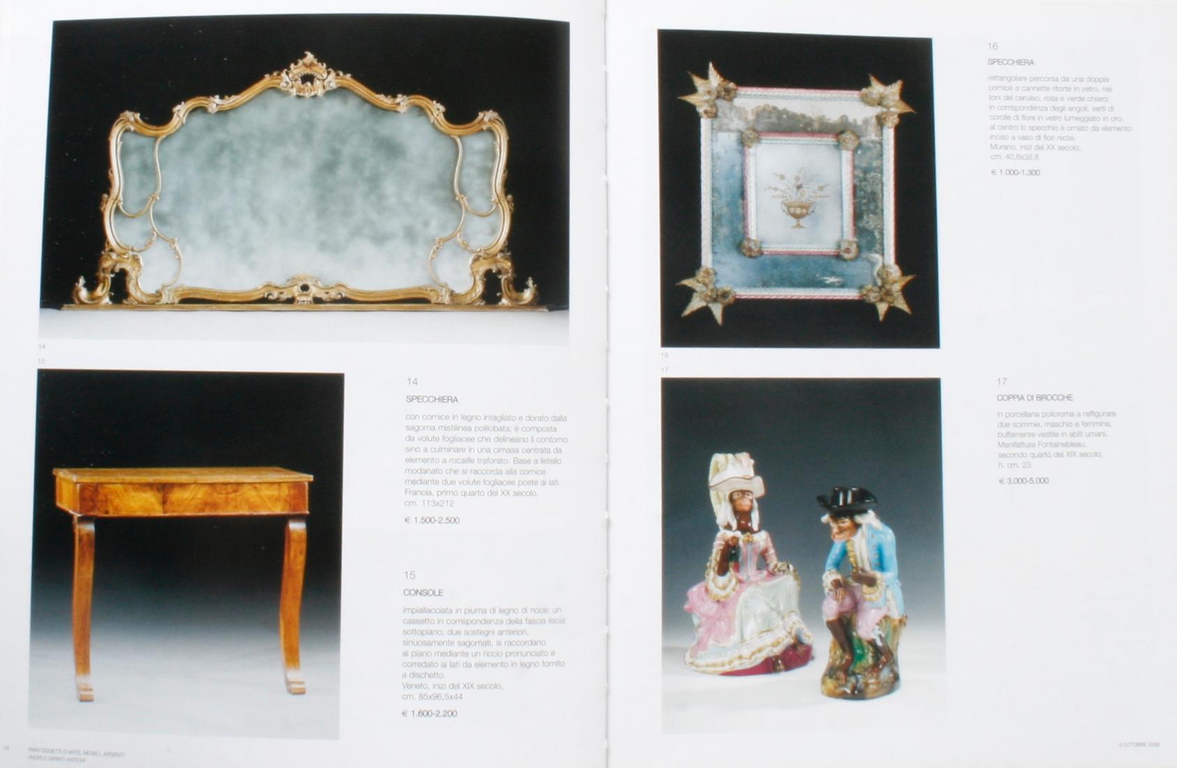 Auction Catalogue of Italian Fine Art, Silver, Ivory, and Venetian Objects, 2006 For Sale 1