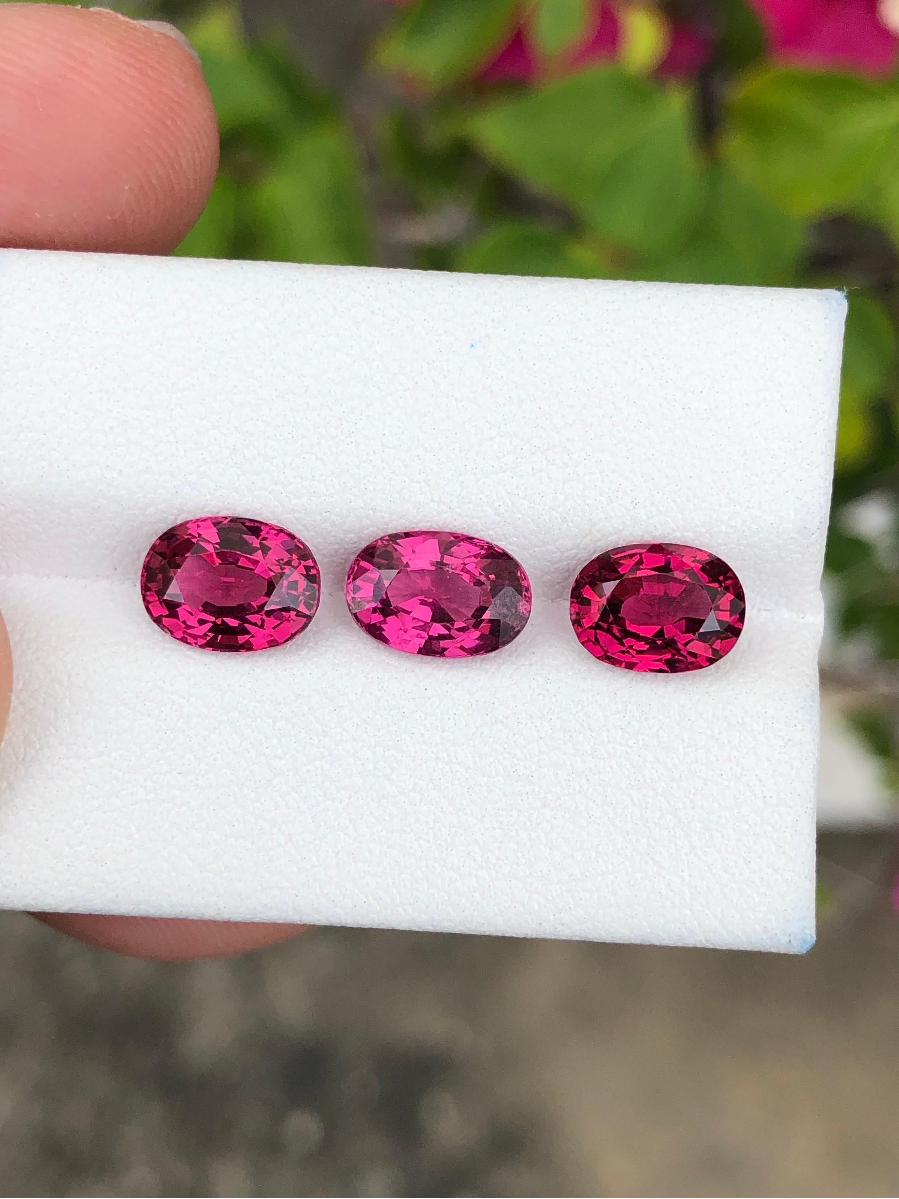 Malawi Granat lot 6,90 Karat Rosa Rot Oval im Zustand „Neu“ im Angebot in Bangkok, TH