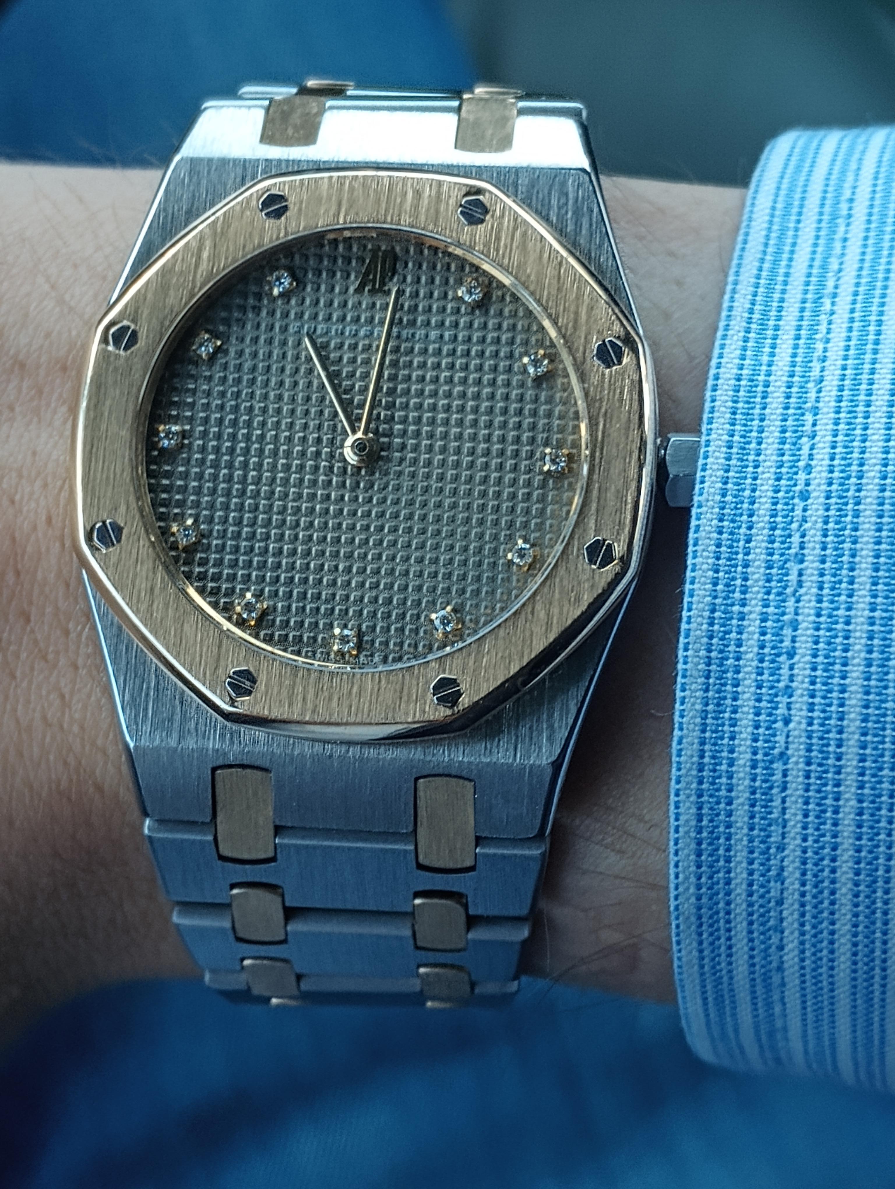 Audemar Piguet Royal Oak 33mm Fabrik Diamant-Zifferblatt (Moderne) im Angebot