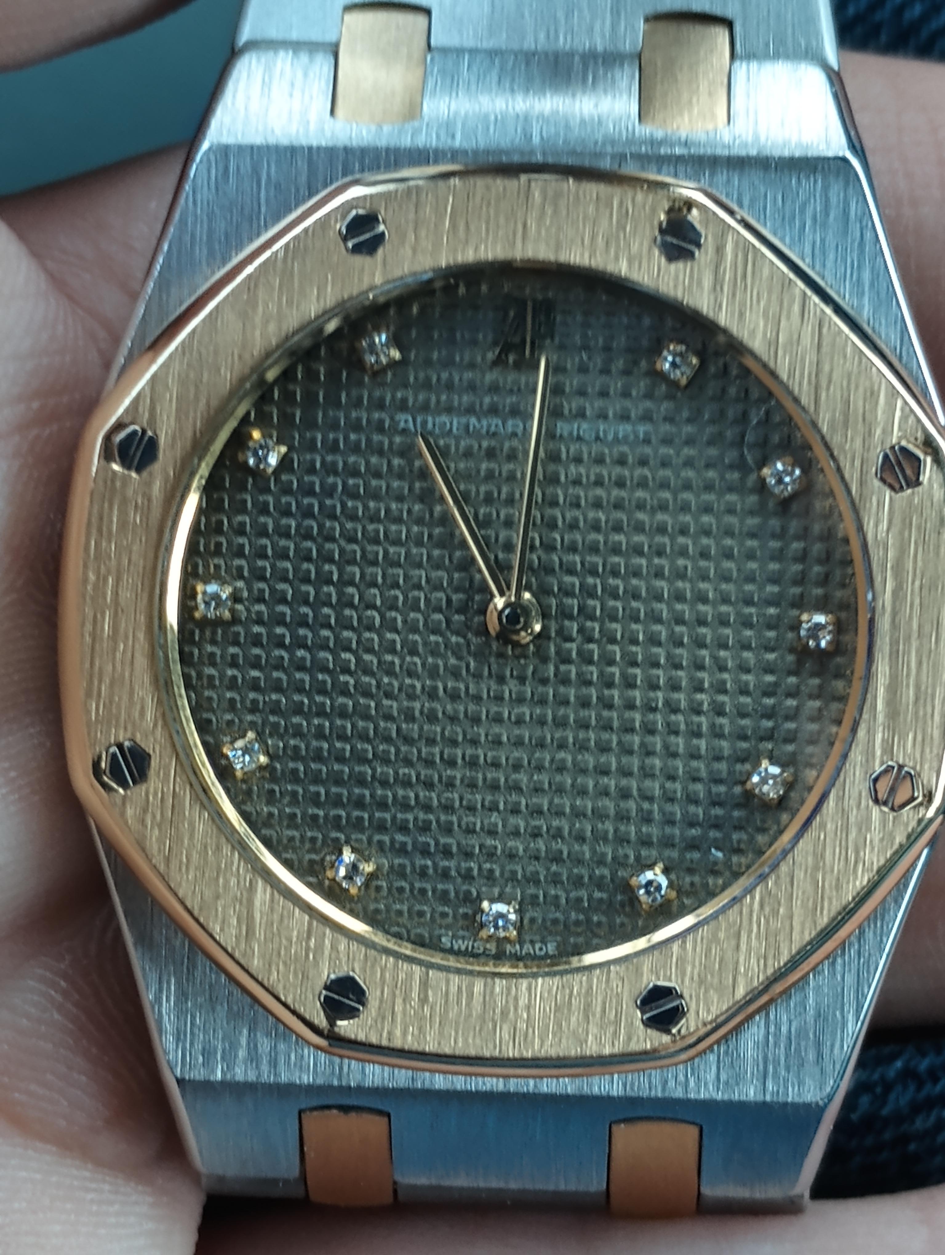 Audemar Piguet Royal Oak 33mm Fabrik Diamant-Zifferblatt im Zustand „Gut“ im Angebot in Deland, FL