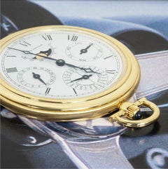 Audemar Piguet Yellow Gold Perpetual Calendar Pocket Watch C1970