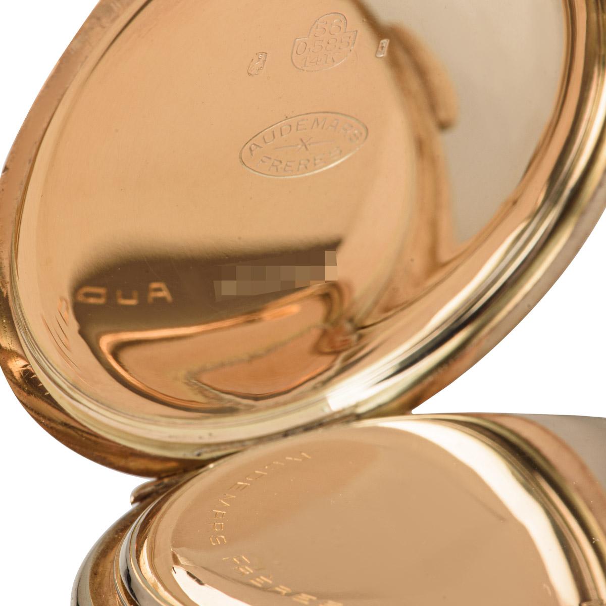 Audemars Freres Rose Gold Full Hunter Keyless Lever Pocket Watch 1
