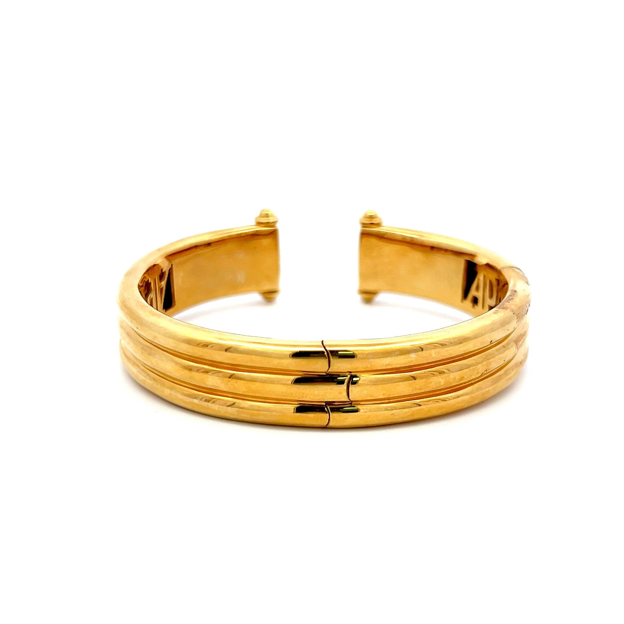 Audemars Piguet 0,52 Karat runder Diamant 18 Karat Gelbgold Manschettenarmband im Angebot 2
