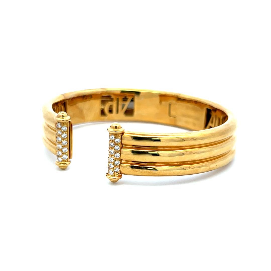 Audemars Piguet 0,52 Karat runder Diamant 18 Karat Gelbgold Manschettenarmband im Angebot 3