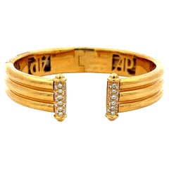 Audemars Piguet 0,52 Karat runder Diamant 18 Karat Gelbgold Manschettenarmband