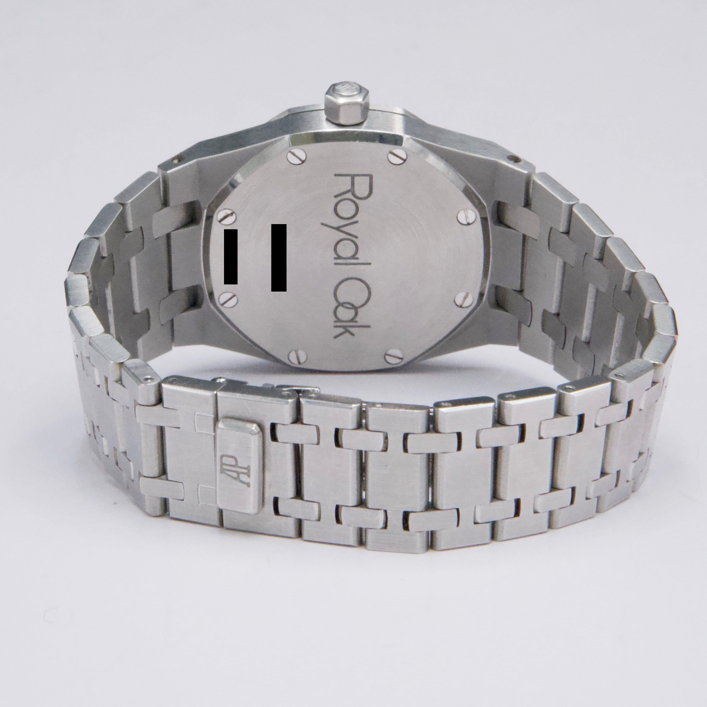 Audemars Piguet 15000ST Weißes Zifferblatt Edelstahl Damenuhr mit Papieren im Angebot 3