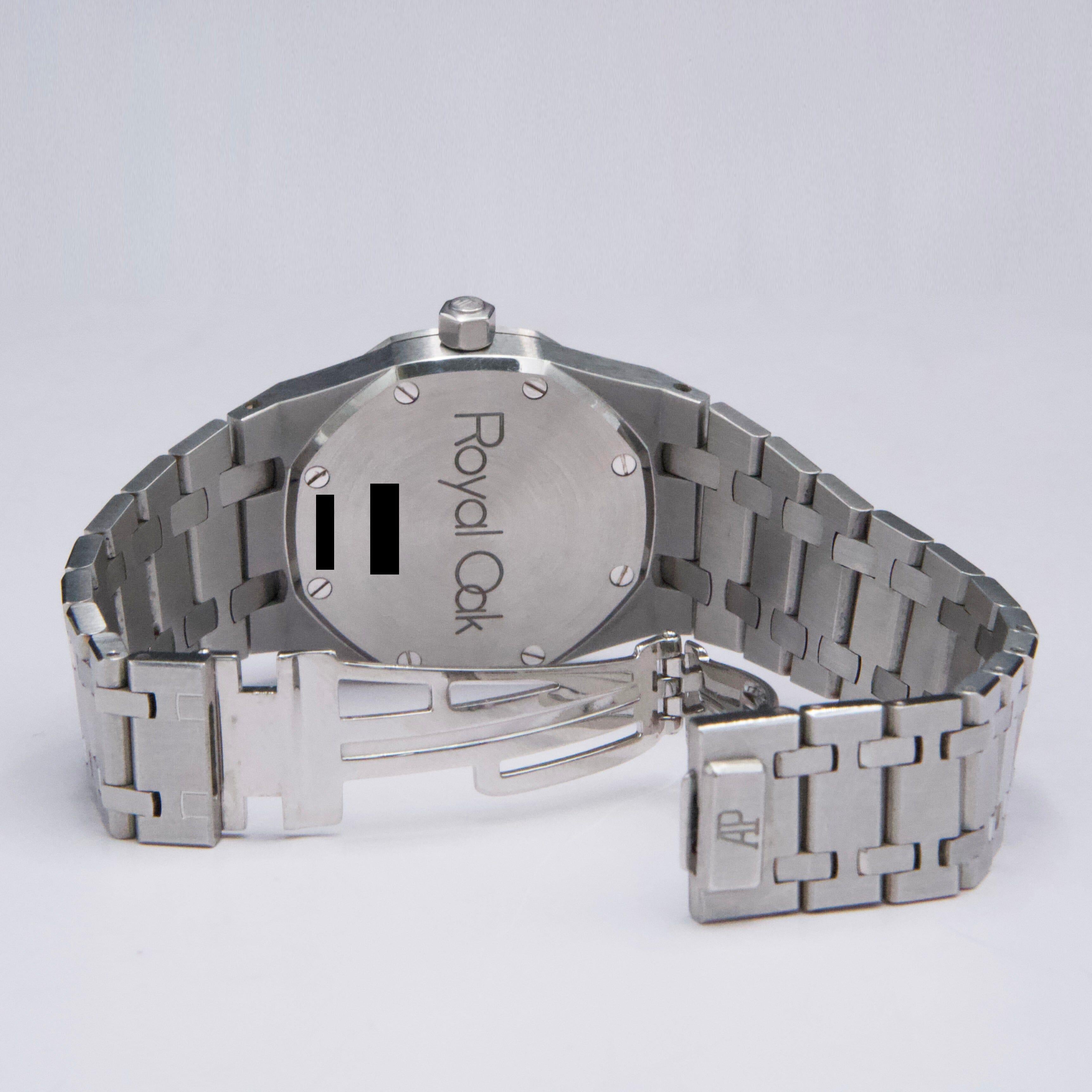 Audemars Piguet 15000ST Weißes Zifferblatt Edelstahl Damenuhr mit Papieren im Angebot 4