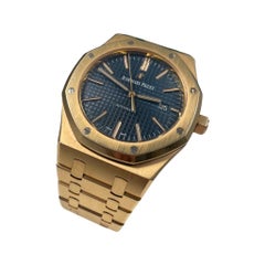 Audemars Piguet 15400OR.OO.1220OR.03 Rose Gold Blue Dial Royal Oak