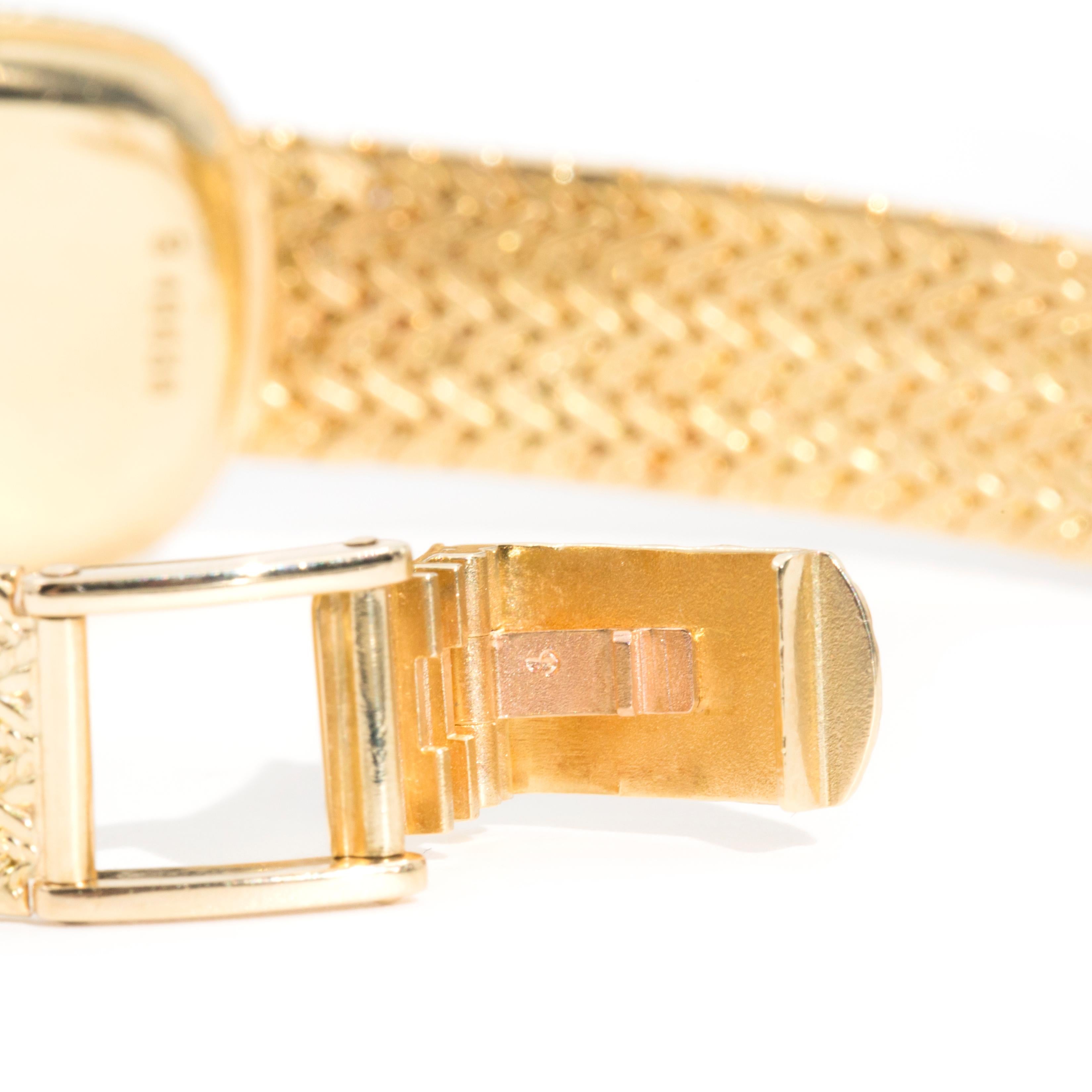 Audemars Piguet 18 Carat Yellow Gold Diamond Watch, Circa 1960s 7
