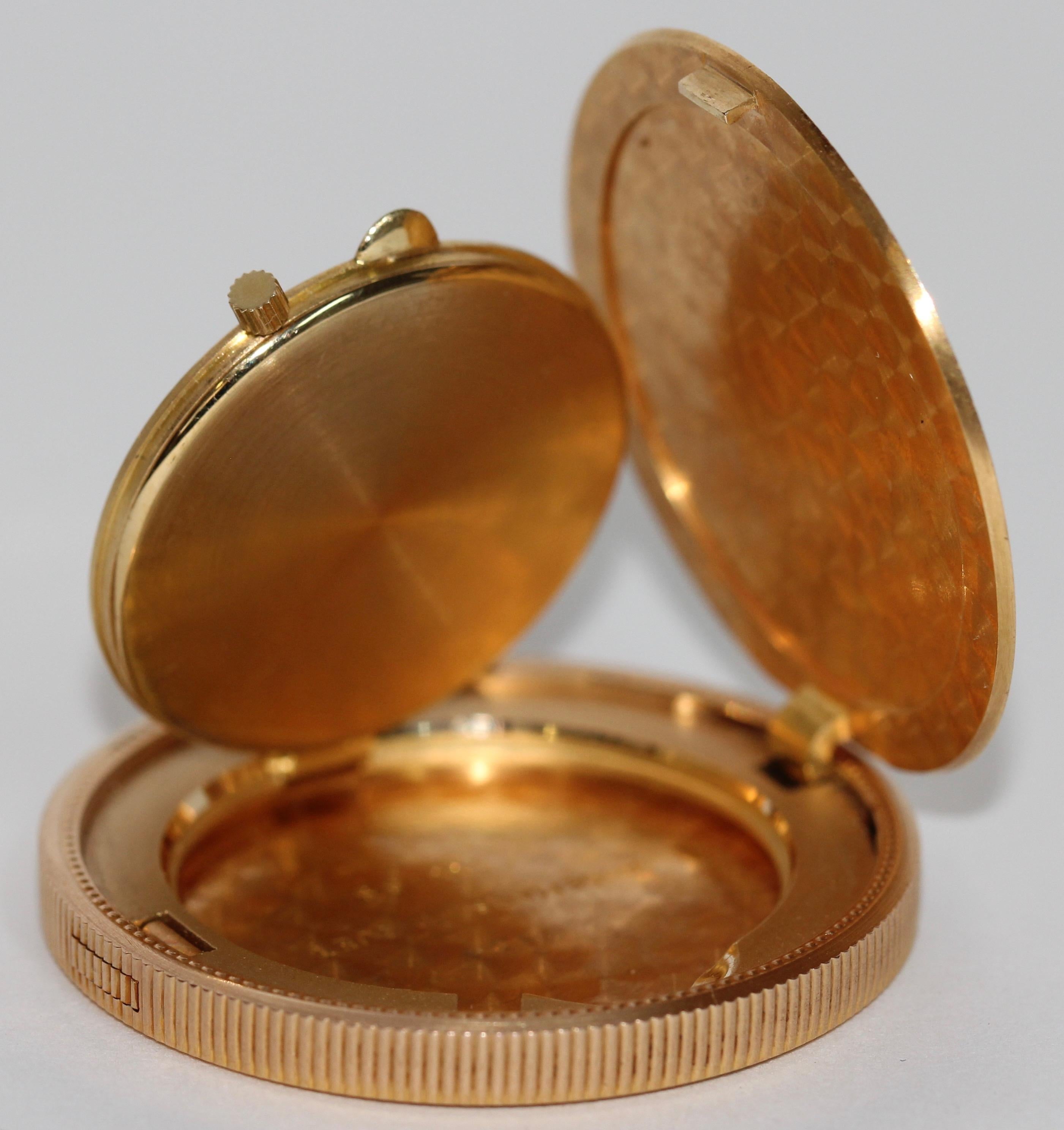 Women's or Men's Audemars Piguet 18 Karat Yellow Gold Coin Watch 1904 Twenty Dollars 20$