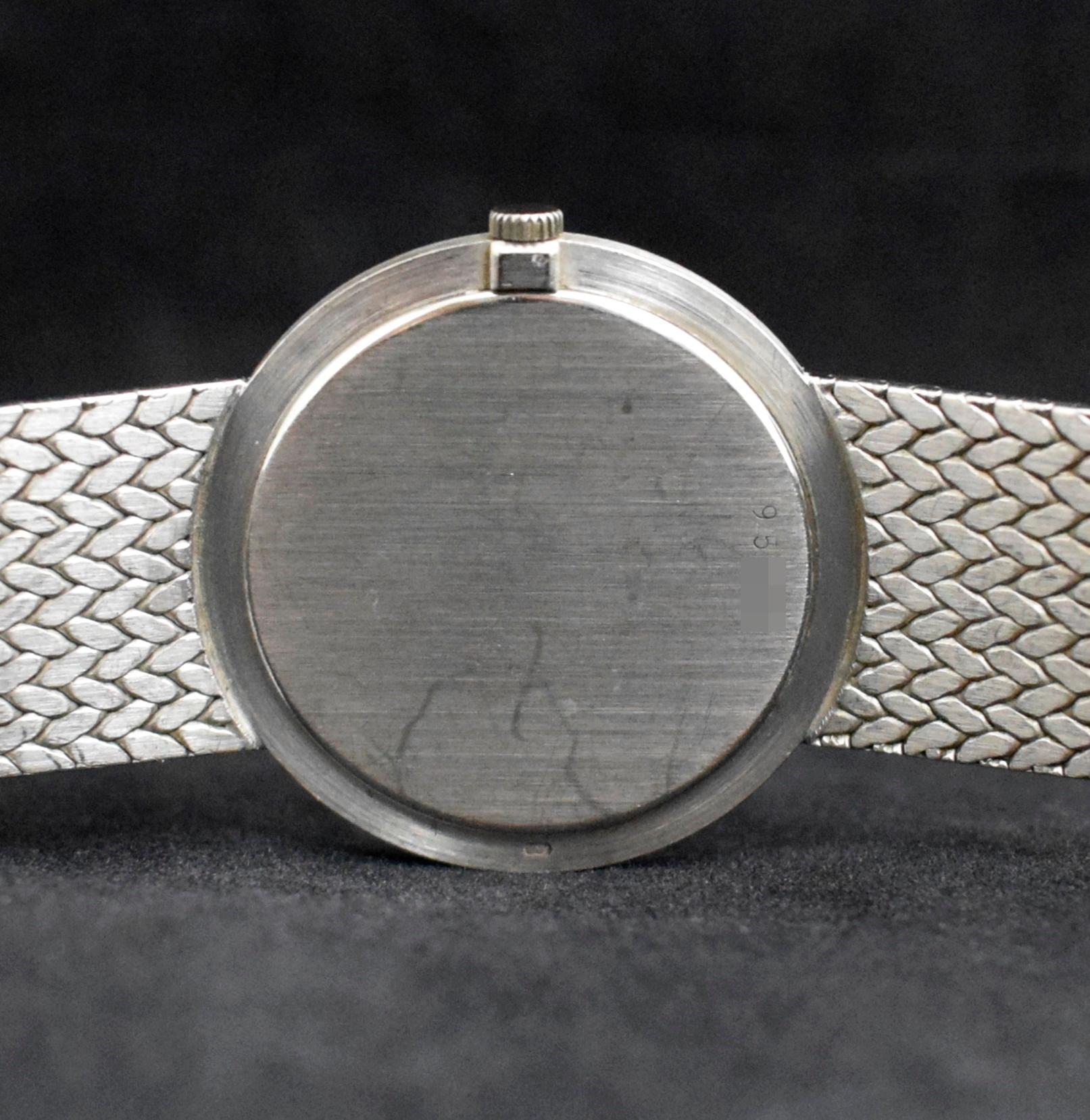 Audemars Piguet 18K WG Schwarzes, mattes, mattes Zifferblatt mit Diamant Indexen 95621 im Angebot 2