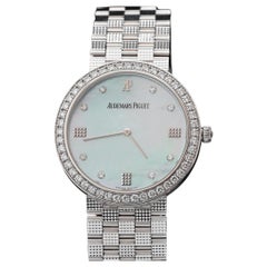 Audemars Piguet 18K WG MOP Dial w/ Diamond Bezel & Indexes Manual Watch, 2000's