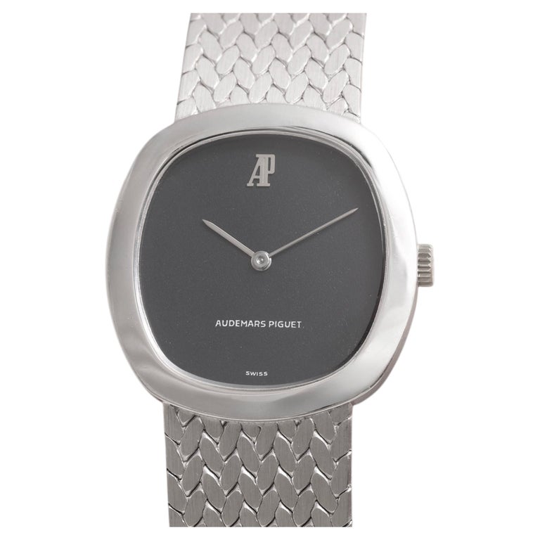 Audemars Piguet 18K White Gold Manual-Wind Dress Watch with Integrated bracelet