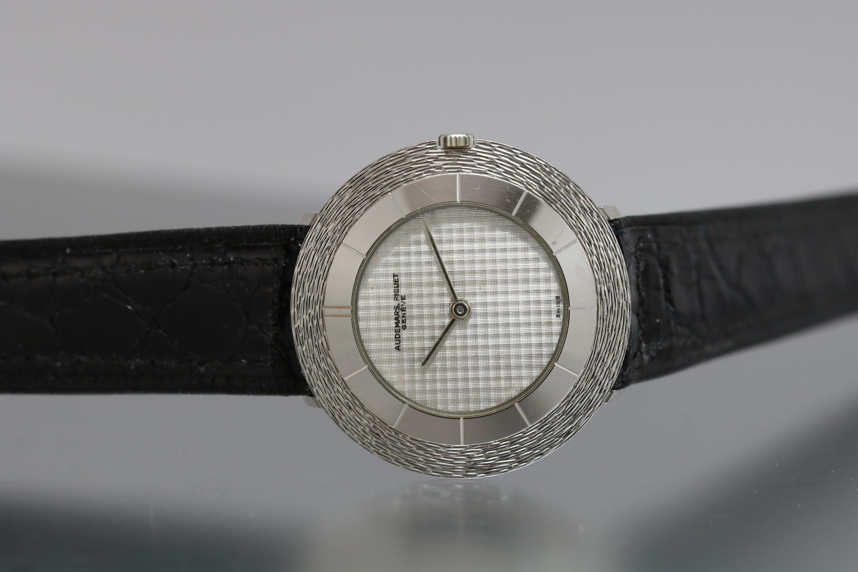 Audemars Piguet 18 Karat White Gold Ultra Thin Wristwatch, circa 1960 1