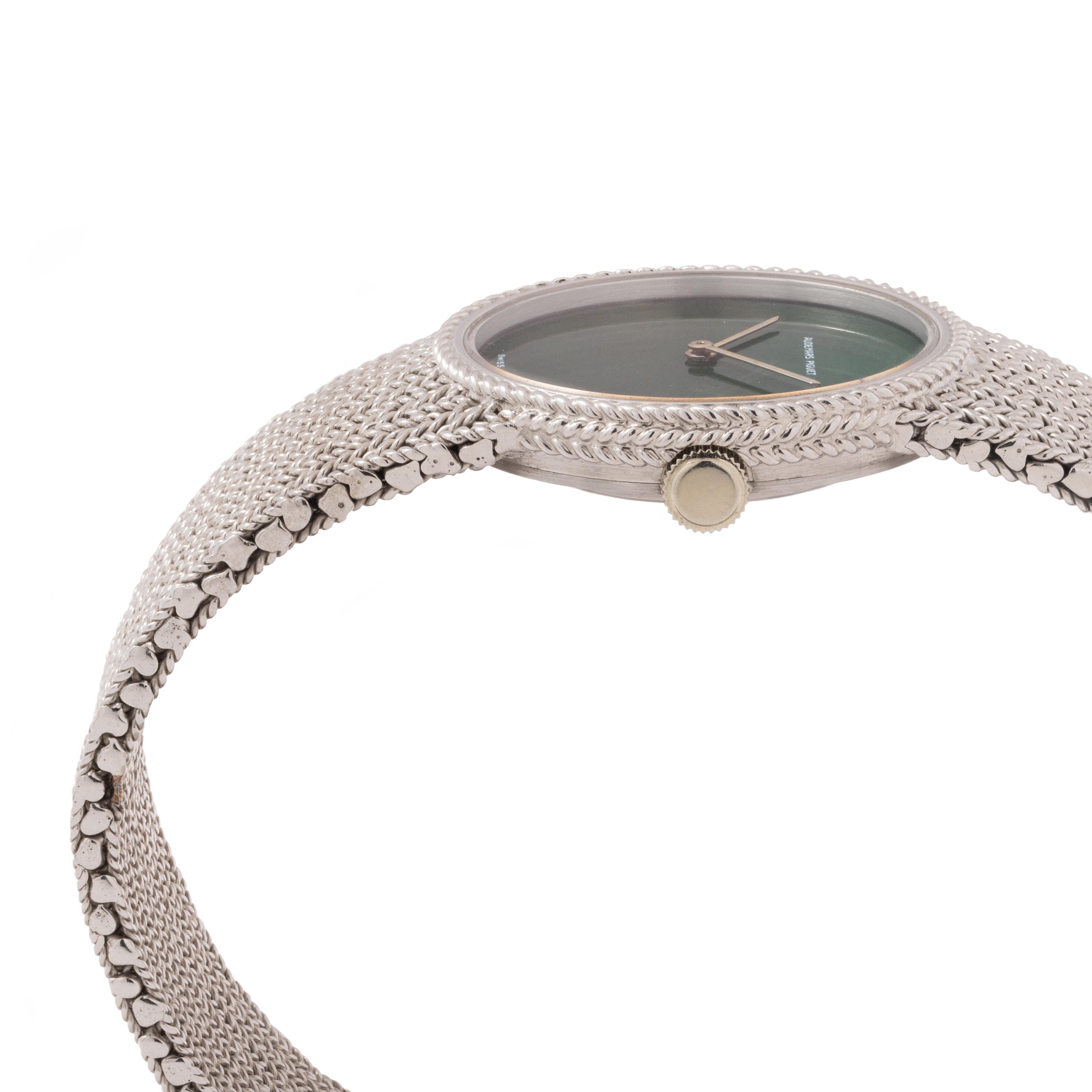 Audemars Piguet 18K White Gold with Rare 26mm Bloodstone Dial Manual Wind 2