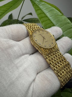 Audemars Piguet 18K Yellow Gold Diamond Dial Cobra Bracelet Watch