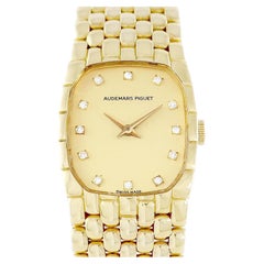 AUDEMARS PIGUET 18K Yellow Gold Diamond Link Self Winding Women's Wrist Watch