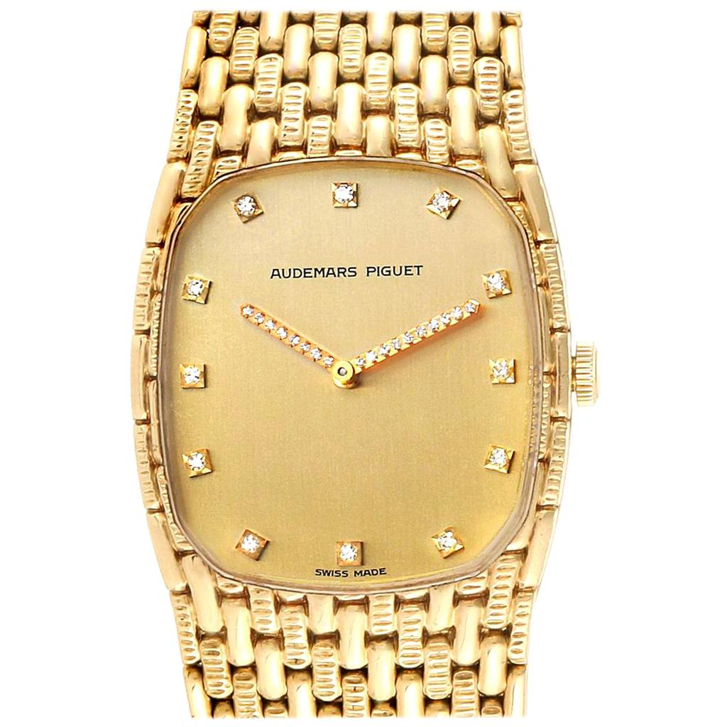 Audemars Piguet 18 Karat Yellow Gold Diamond Unisex Watch 40154
