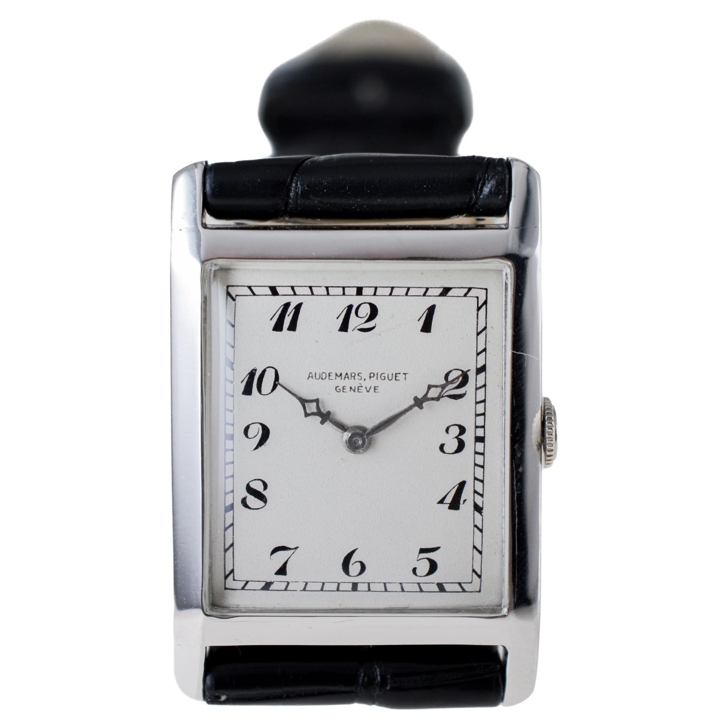 Audemars Piguet 18Kt Art Deco Watch circa, 1920's Dial by Stern Freres pre Patek For Sale 6