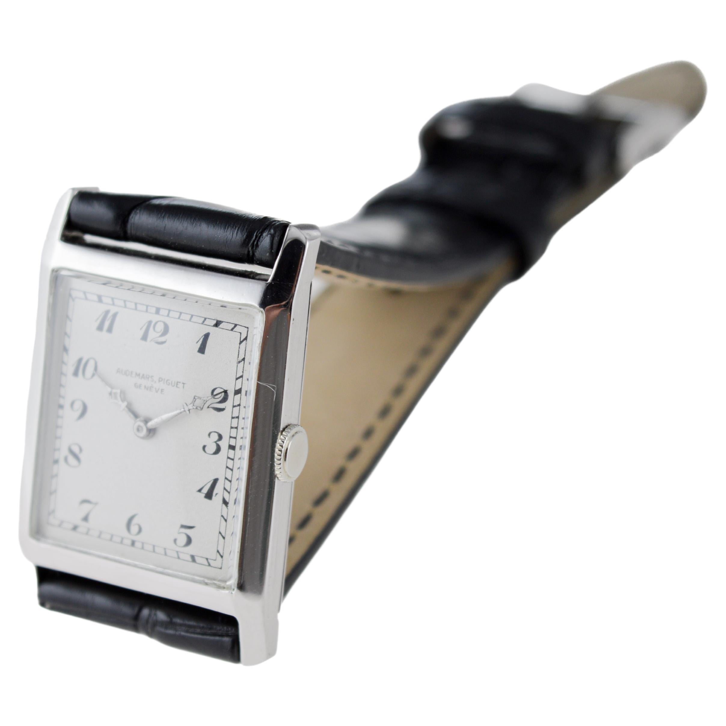 Audemars Piguet 18Kt Art Deco Watch circa, 1920's Dial by Stern Freres pre Patek For Sale 7