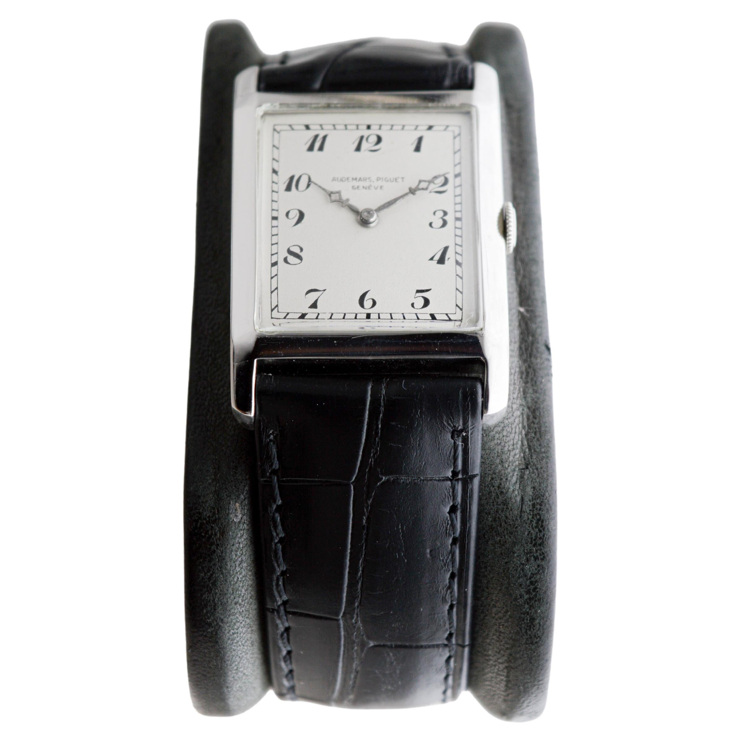 Audemars Piguet 18Kt Art Deco Watch circa, 1920's Dial by Stern Freres pre Patek For Sale 1