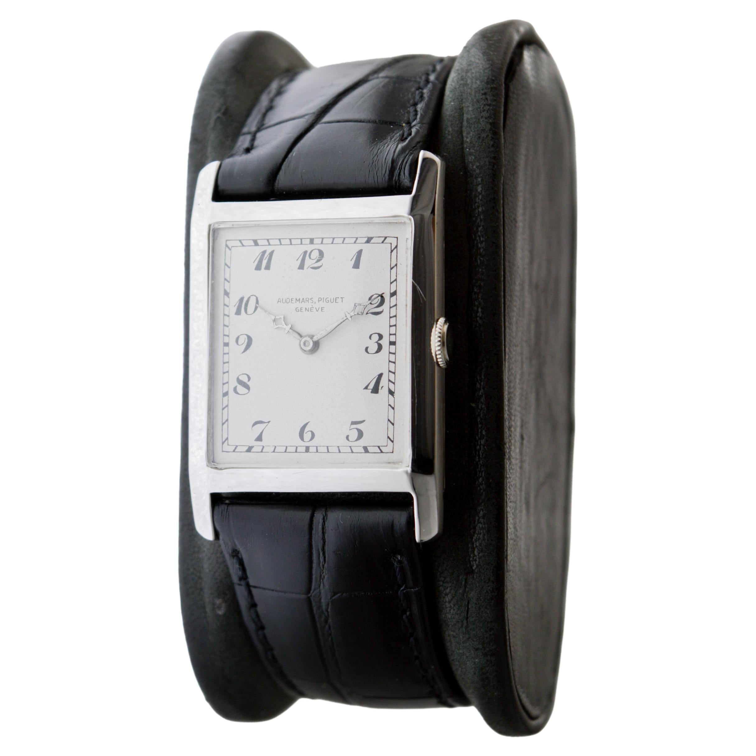 Audemars Piguet 18Kt Art Deco Watch circa, 1920's Dial by Stern Freres pre Patek For Sale 2