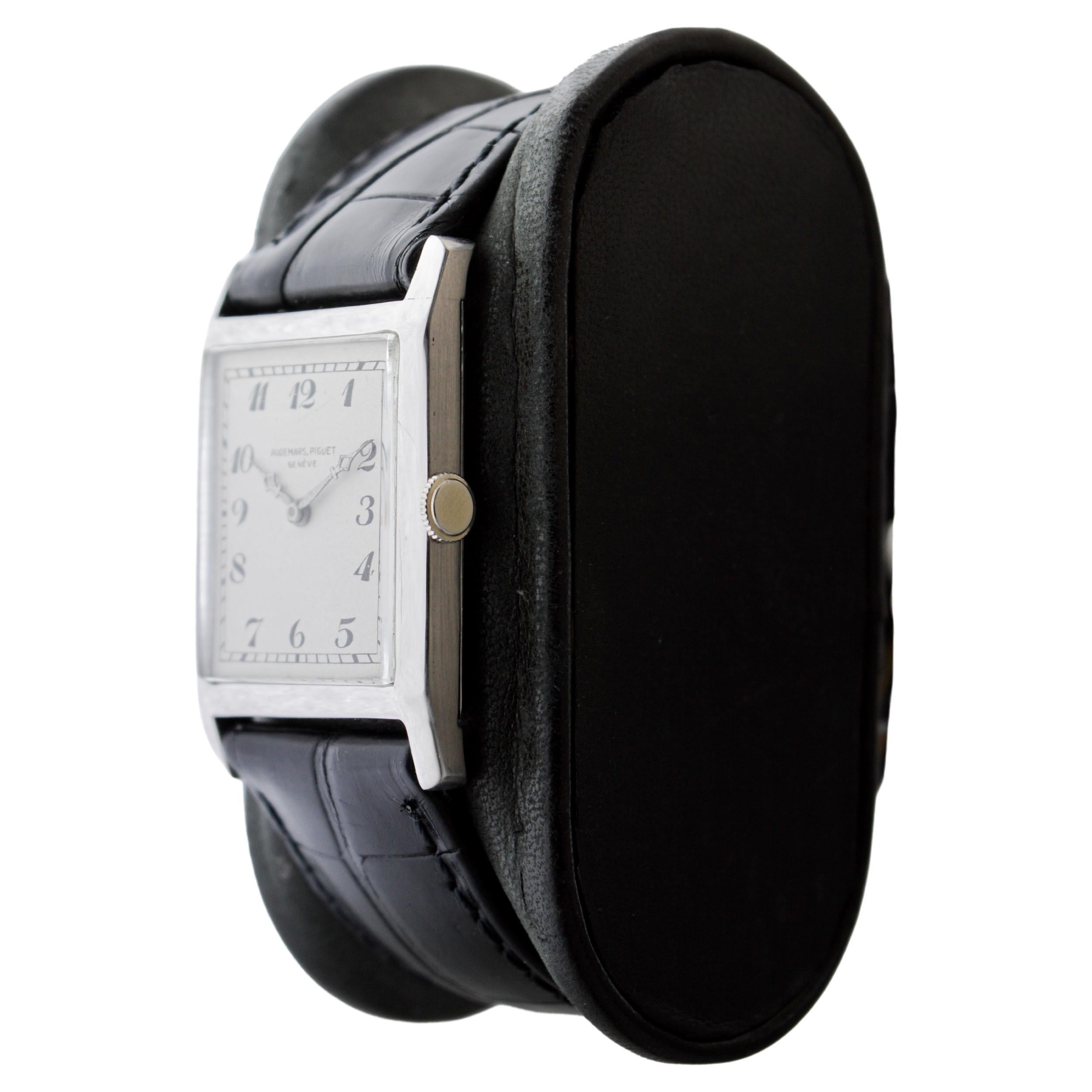 Audemars Piguet 18Kt Art Deco Watch circa, 1920's Dial by Stern Freres pre Patek For Sale 3