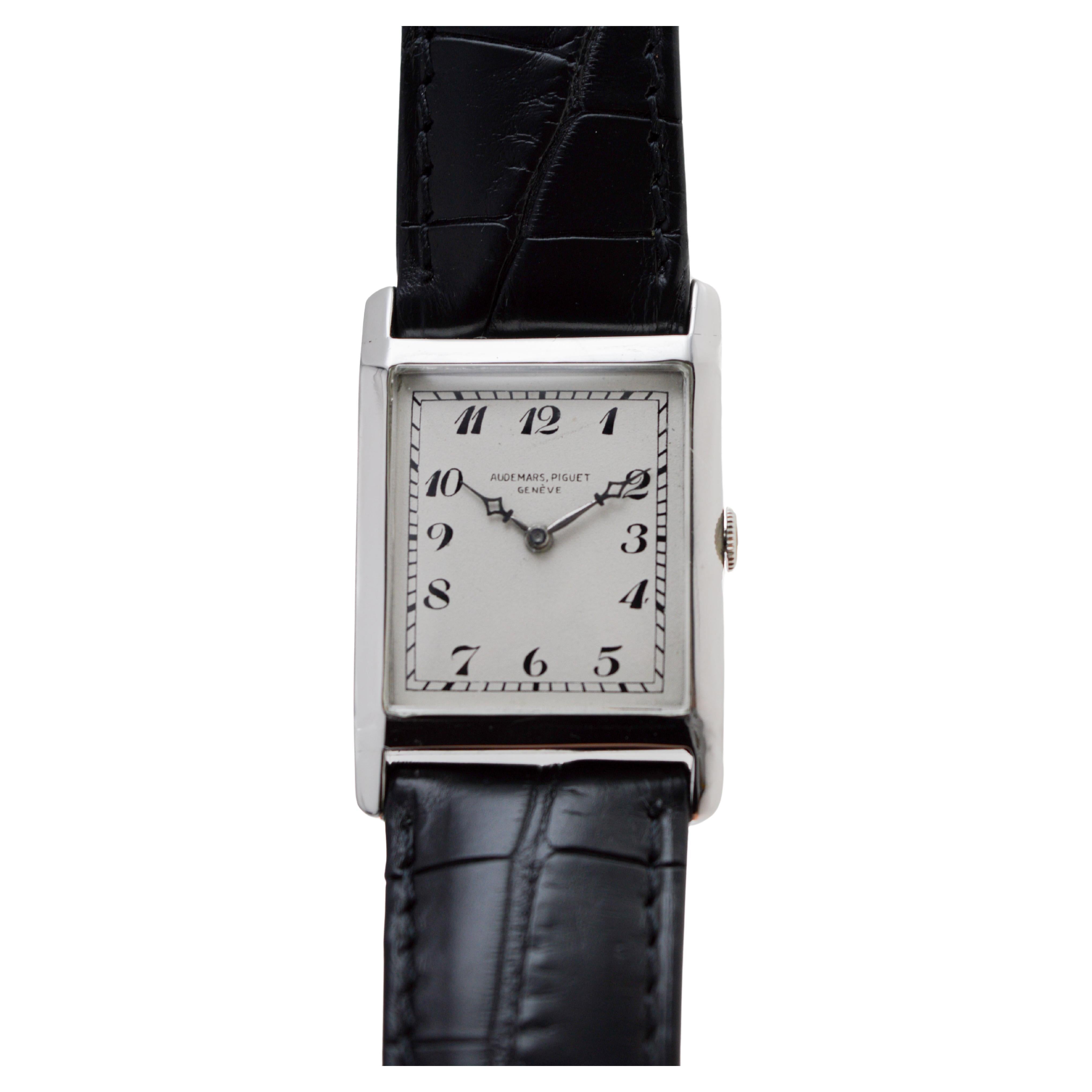 Audemars Piguet 18Kt Art Deco Watch circa, 1920's Dial by Stern Freres pre Patek For Sale 4