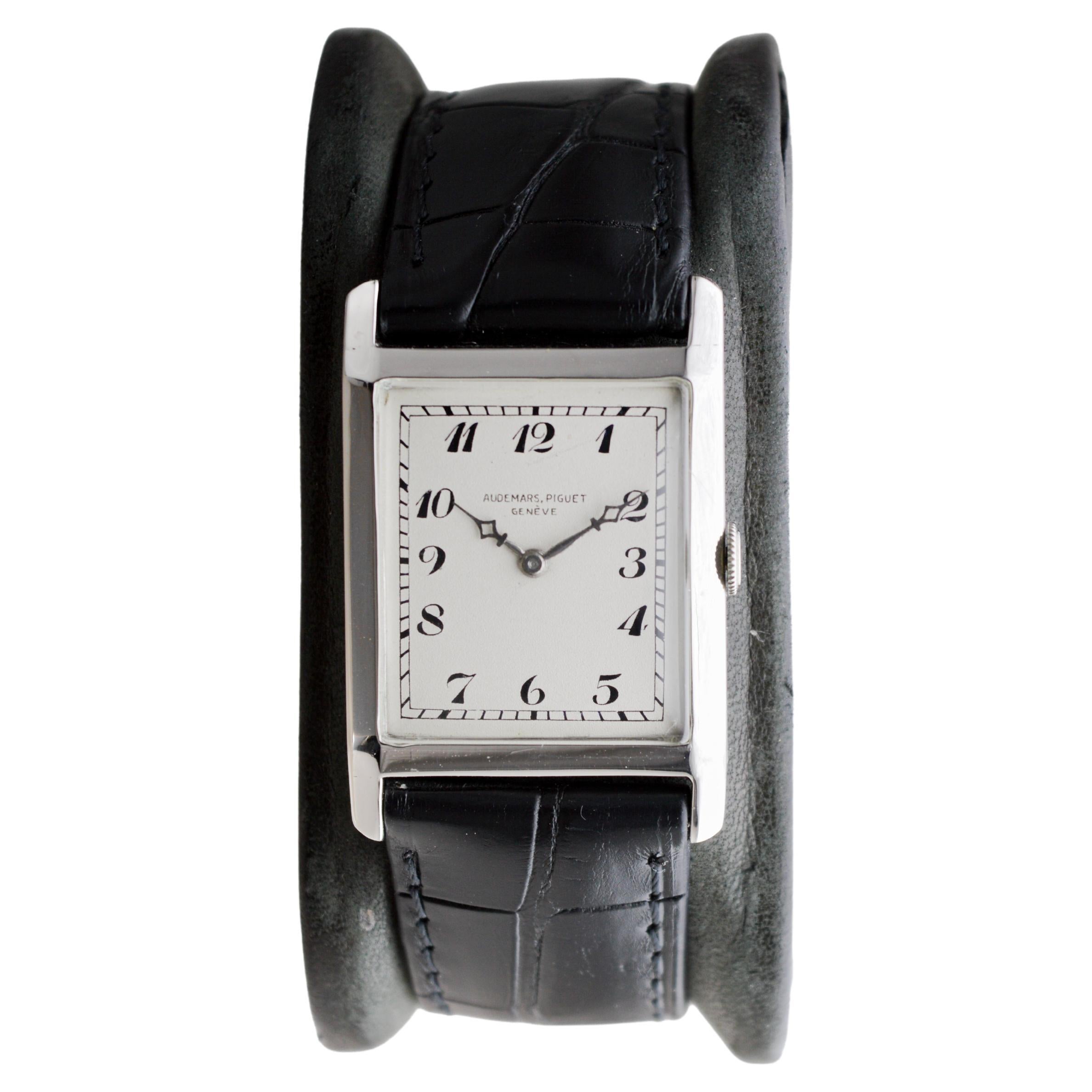 Audemars Piguet 18Kt Art Deco Watch circa, 1920's Dial by Stern Freres pre Patek For Sale