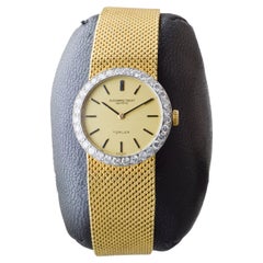 Reloj Audemars Piguet Turler de señora en oro macizo de 18 quilates y bisel de diamantes circa años 70