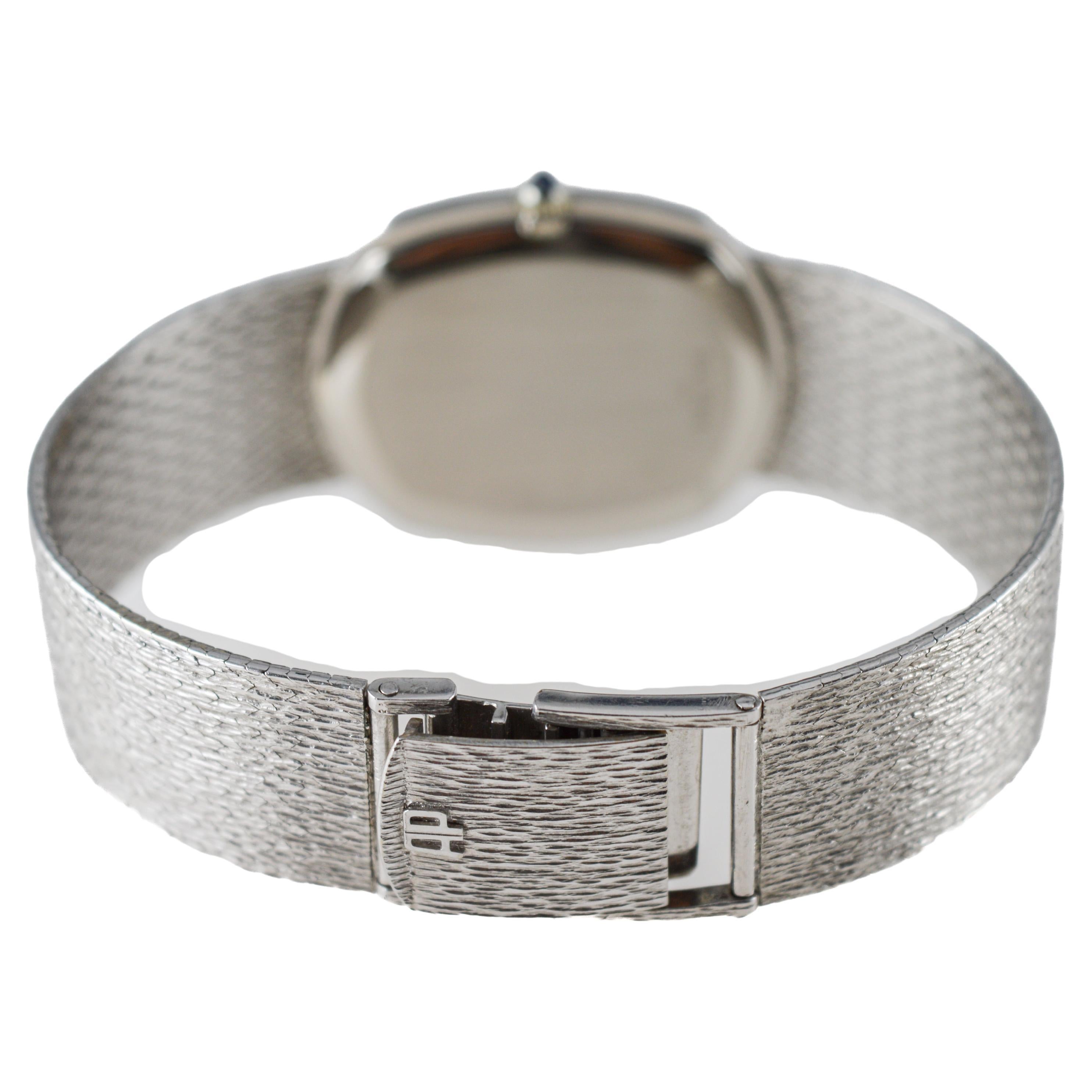 Audemars Piguet 18Kt White Gold Dress Watch circa 1980's all Original Ultra Thin 7