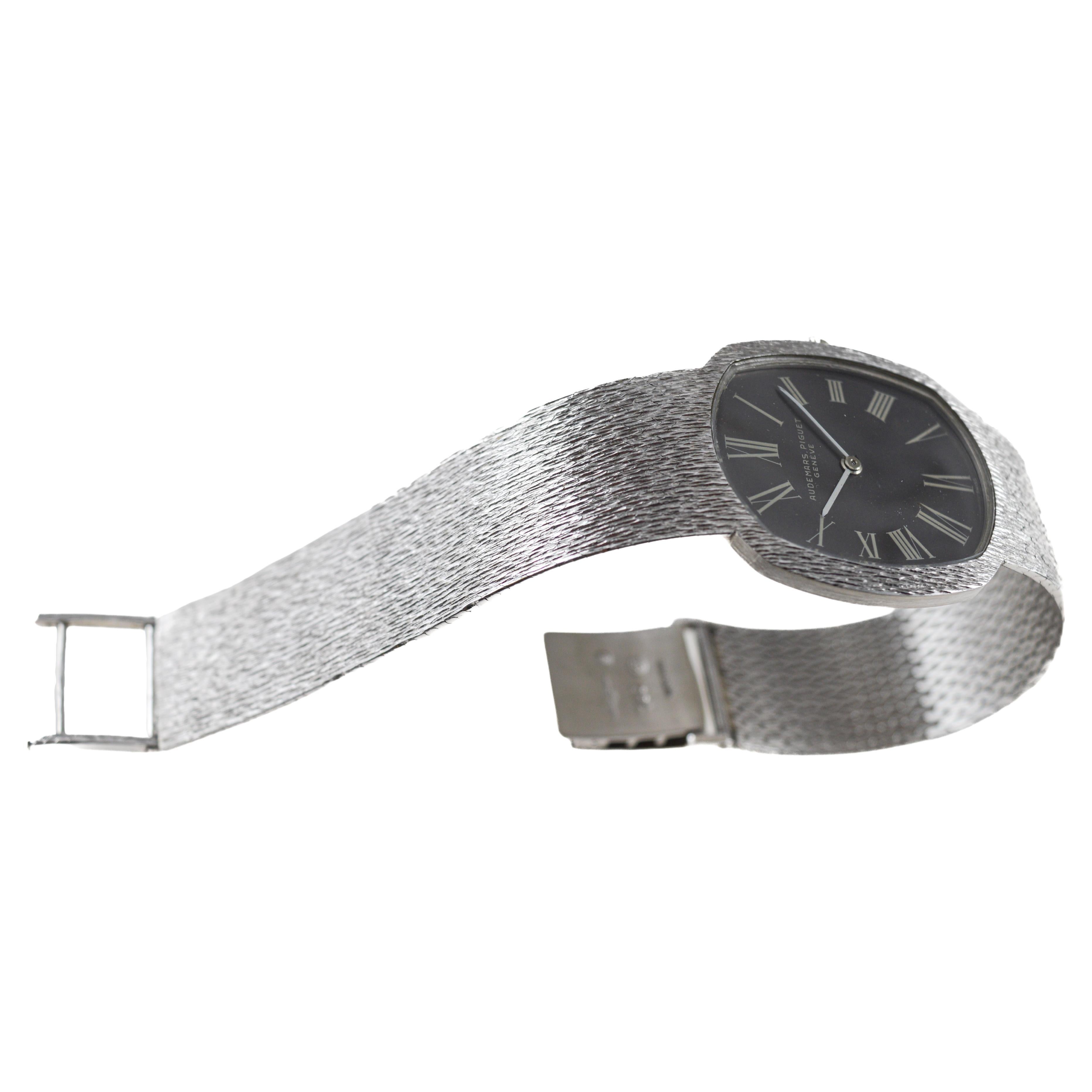 Audemars Piguet 18Kt White Gold Dress Watch circa 1980's all Original Ultra Thin 3
