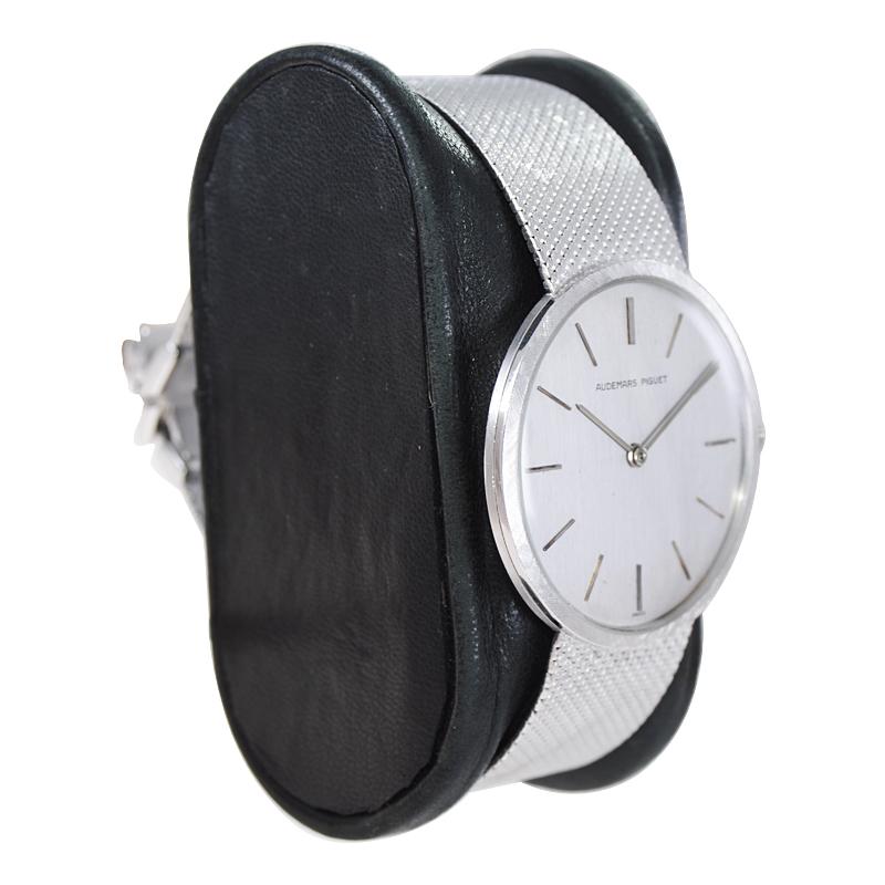 Modernist Audemars Piguet 18Kt White Gold Ultra Thin Manual Winding Watch, 1960's