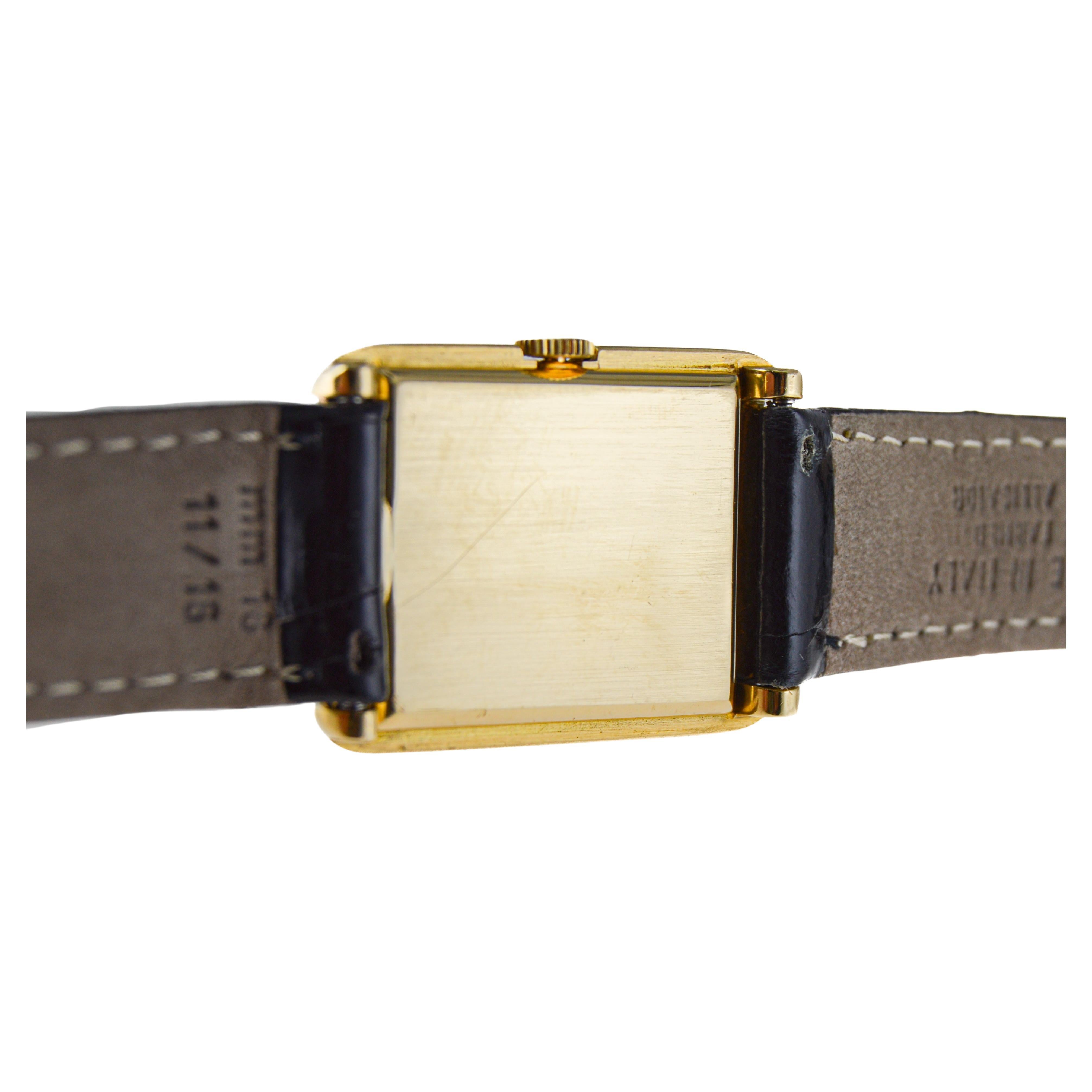 Audemars Piguet 18Kt. Yellow and Rose Gold Hand Made Art Deco Dress Watch 1940's For Sale 7