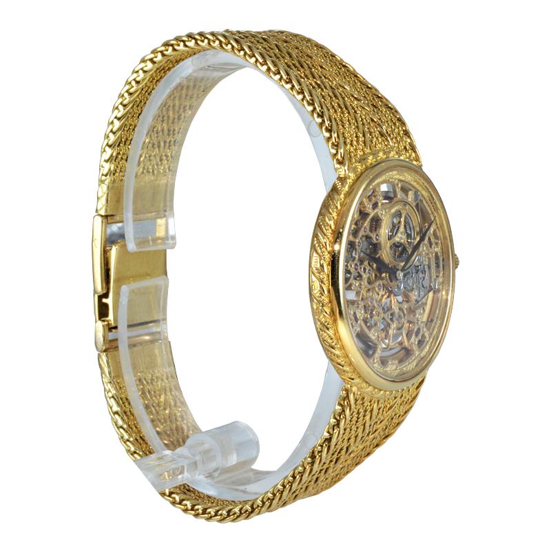 ap skeleton watch gold