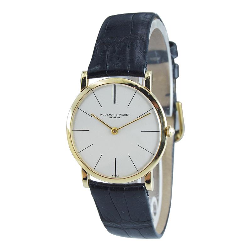 Audemars Piguet 18 Karat Gelbgold Ultra Thin Dress Watch:: ca. 1960er Jahre (Art déco)