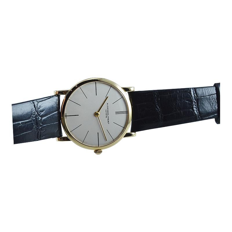 Audemars Piguet 18 Karat Gelbgold Ultra Thin Dress Watch:: ca. 1960er Jahre für Damen oder Herren