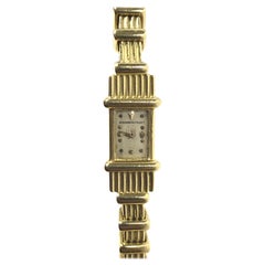 Audemars Piguet 1940s Vintage Yellow Gold Back Wind Mechanical Bracelet Watch