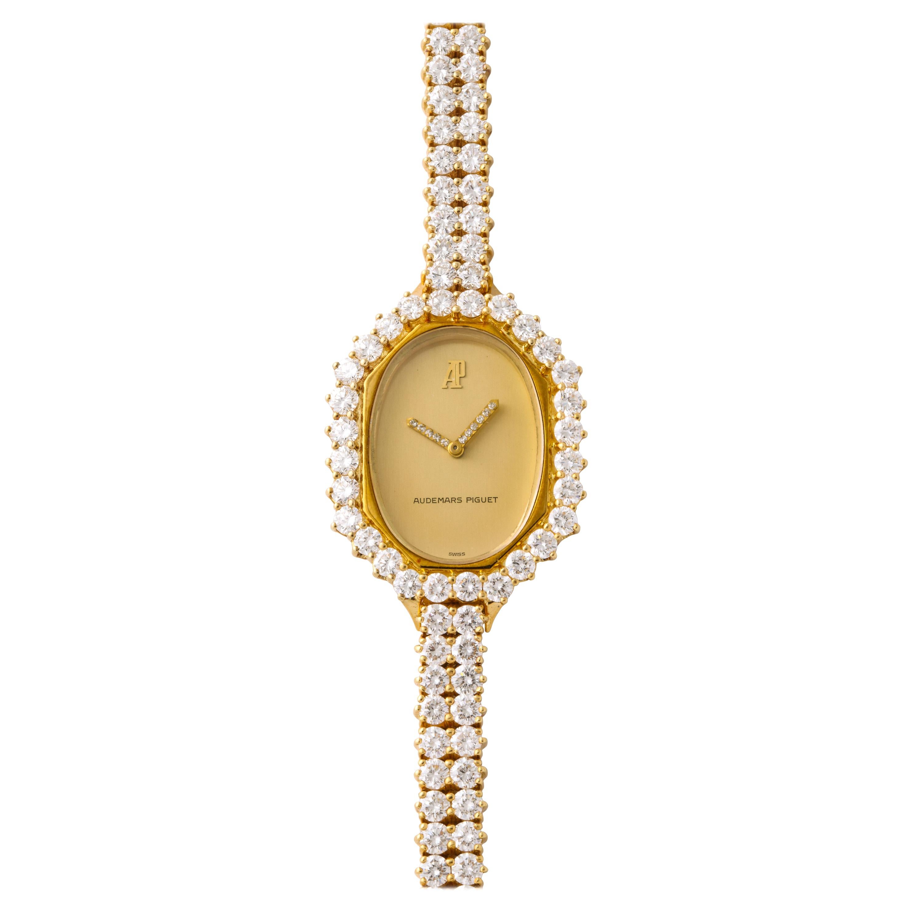 Audemars Piguet 1970s Gold Diamond Dress Watch
