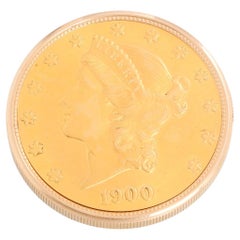 Vintage Audemars Piguet $20 Yellow Gold Coin Pocket Watch