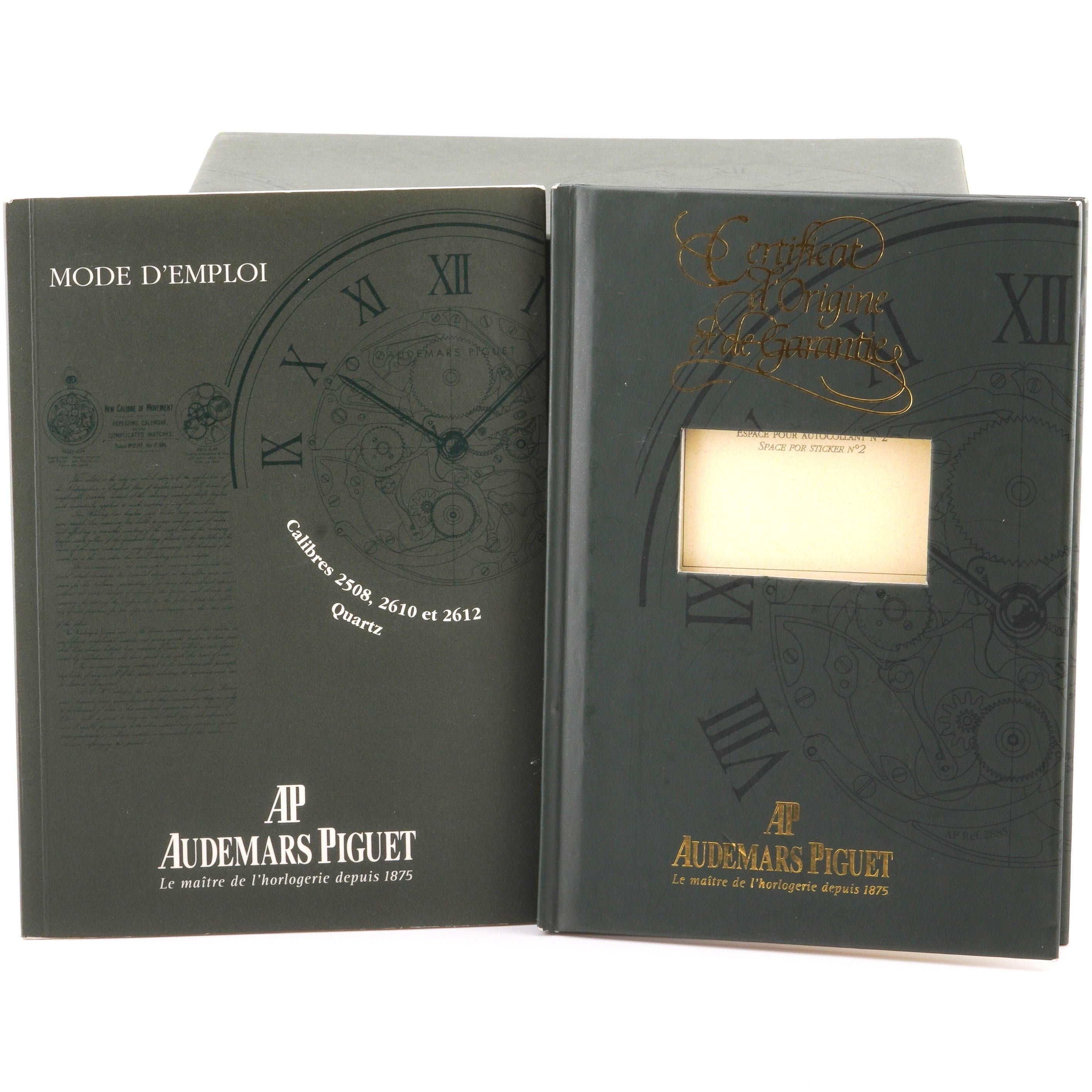 Audemars Piguet 2001 Promesse 67364BA 18ct Gold Quarzuhr w / Box und Papiere im Angebot 9